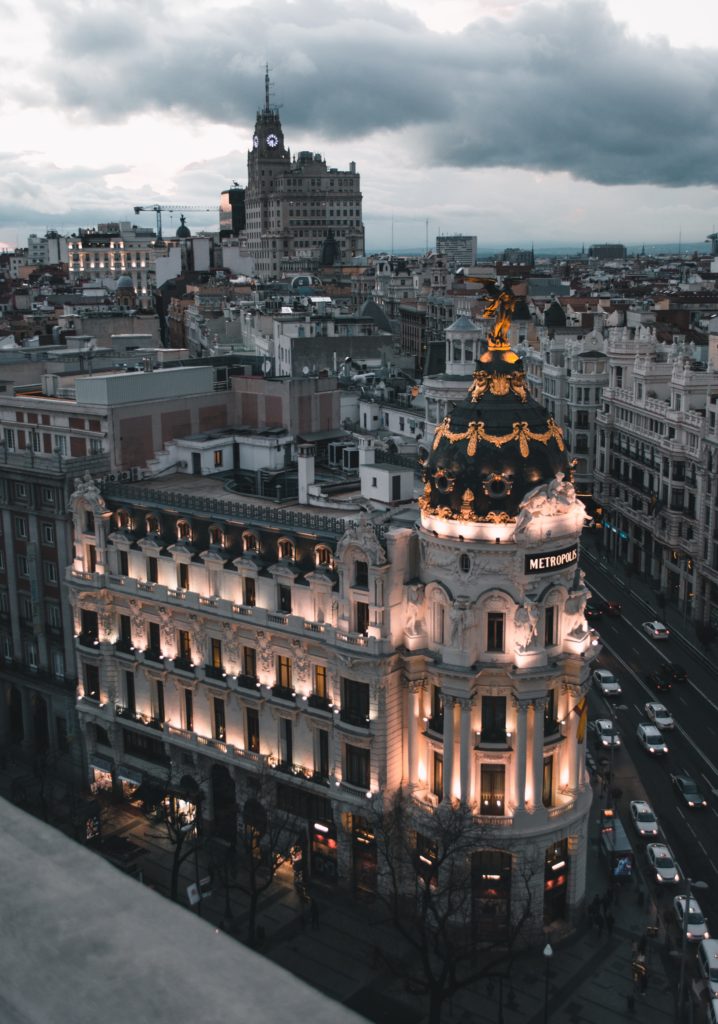 Gran Via Street in Madrid