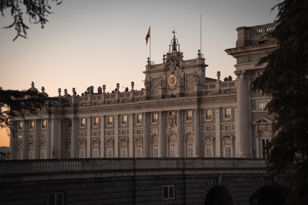 The royal palace 'Palacio Real' in Madrid