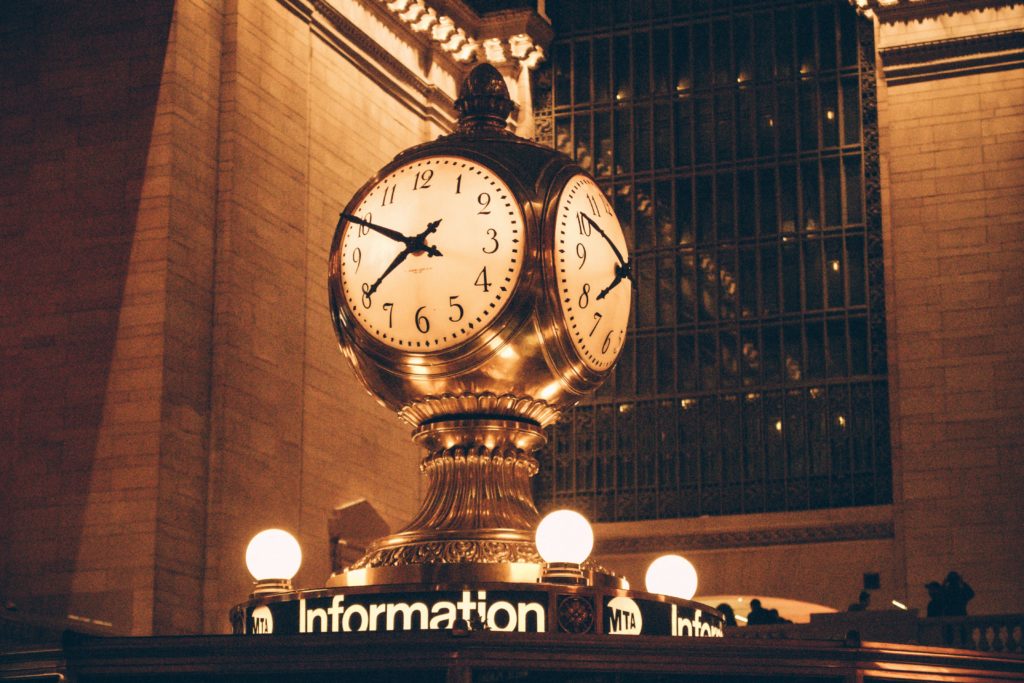 big clock inside a building