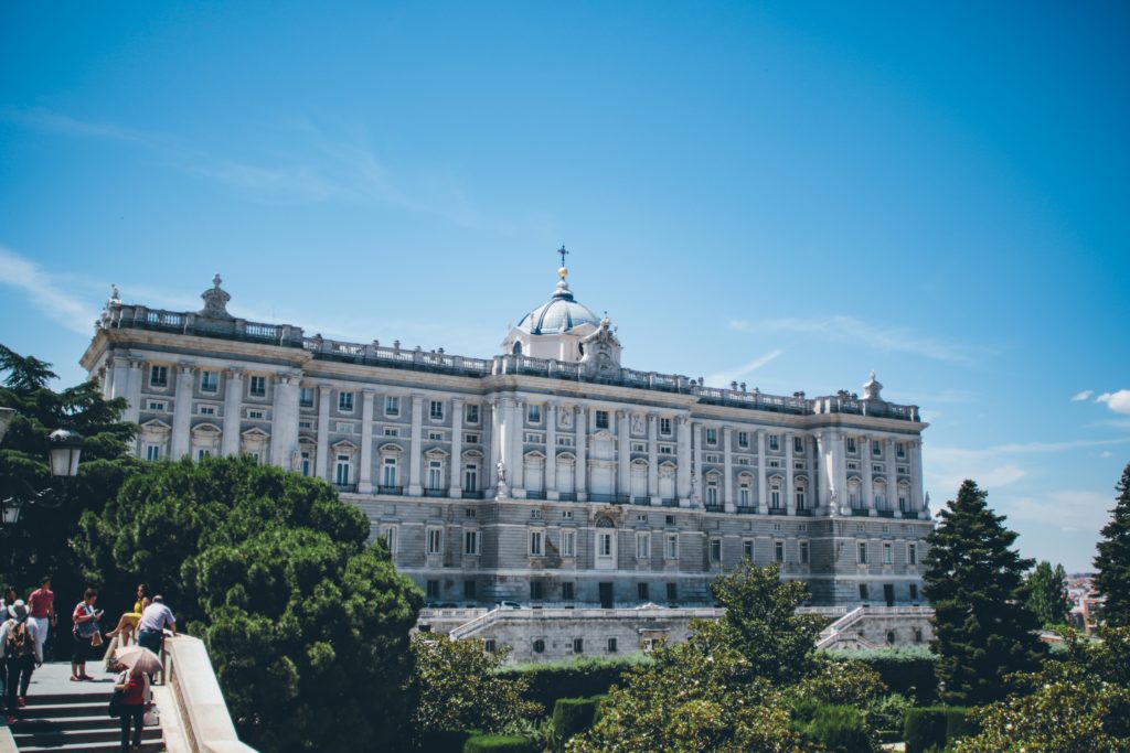 La Almudena Cathedral, located in the city center of Madrid