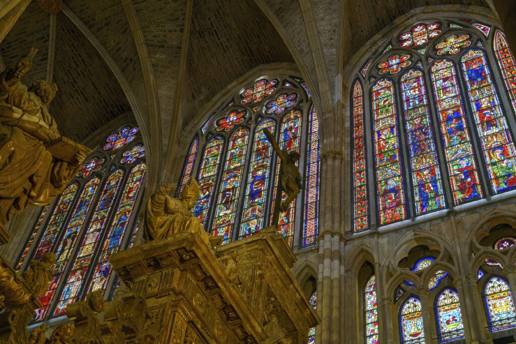 Inside the Cathedral of León, in the region of Castille y León