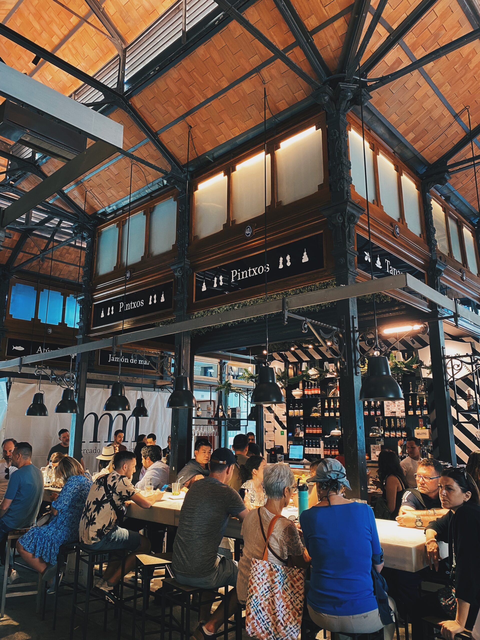 inside a food market, with a link to visit gastronomy page